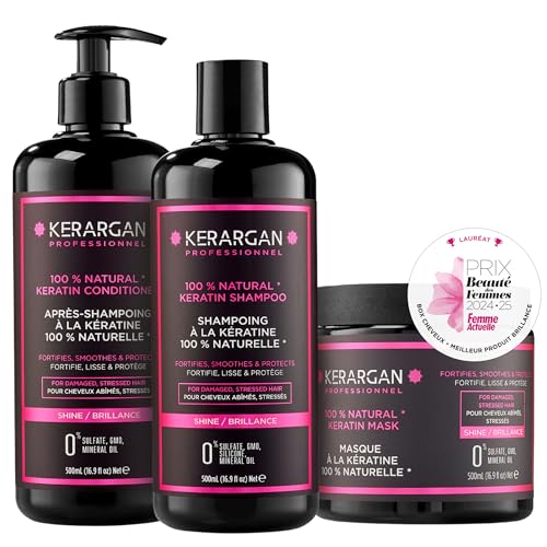 Kerargan - Trio Ultra Réparateur Shampoing, Après-shampoing & Masque à