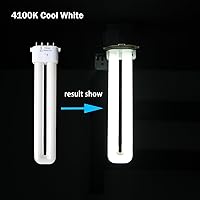 Vista 4 de 9 Watt 2G7 Base Fluorescent Light Bulb,Replacement for Satco S8365, Kandolite 96500,Coleman Lantern Bulb,Rayovac F9w-1 Light Bulb,CF9DS/E/841,4 Pin