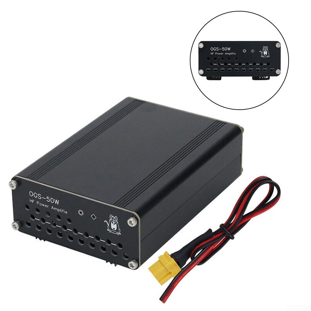 Potencia de alta frecuencia, amplificador de potencia HF de 50 W M/Q9 para USDX FT-817 IC-703 705 KX3 QRP FT-818 para Xiegu G90, refrigeración de ventilador integrado, interruptor TX/RX automático