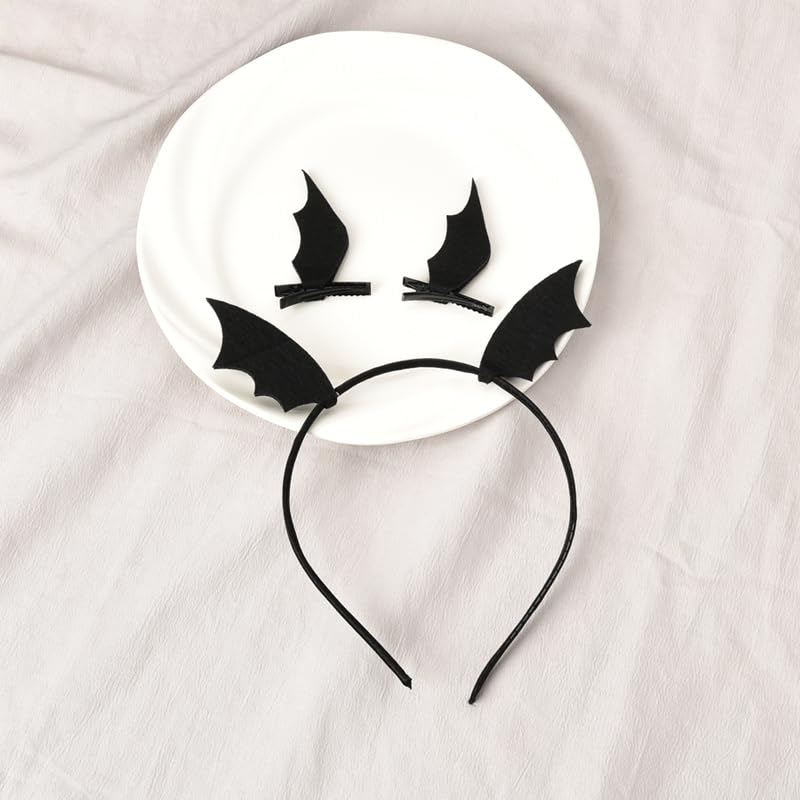 Halloween pinzas para el cabello temática murciélago para mujeres miniatura 3