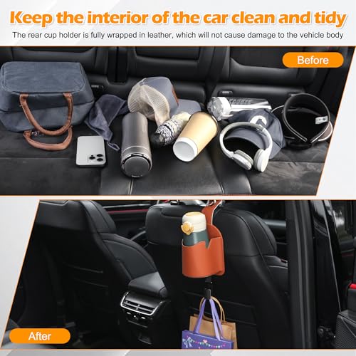 Portavasos multifuncional para carro 3 en 1 naranja miniatura 2