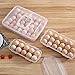 XBY-US 4 Pack Covered Egg Holders,Egg Holder For Refrigerator,travel egg Storage Container,Plastic Refrigerator Egg Trays,camping egg box,Deviled Egg Tray Carrier with Lid Fits 18X4 Eggs(72 Eggs)