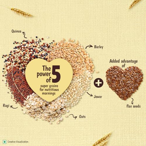 Image of Saffola Oats Multigrain | 480g | 5 Super Grains-Rolled Oats, Ragi, Quinoa, Jowar, Barley | Helps Reduce Cholesterol, Helps Manages Weight, Reduce Risk of High BP, Aids Digestion (Pack of 3)