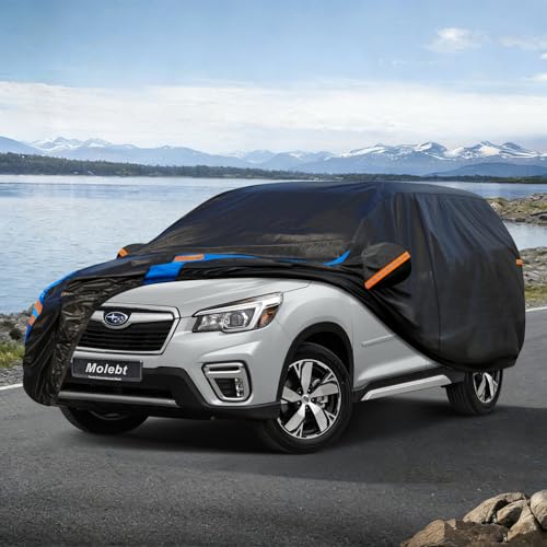 Image of Custom Fit SUV Car Cover for Subaru Forester (1997-2026), Upgraded Waterproof All Weather Outdoor Auto Cover with Driver Door Zipper & Mirror Pockets, UV /Snow /Dust Protection