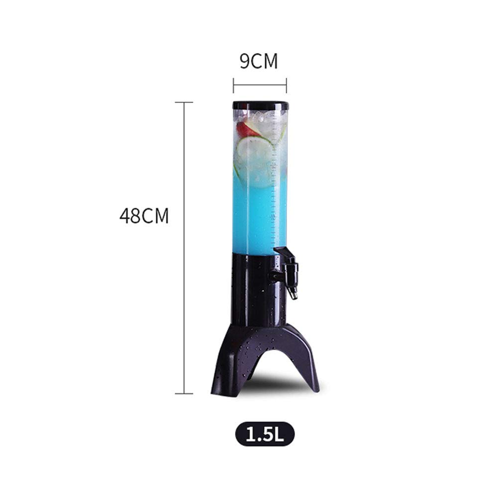 Dispensador Agua, dispensador Torre Cerveza con Grifo, dispensador Bebidas con núcleo Hielo, Transparente