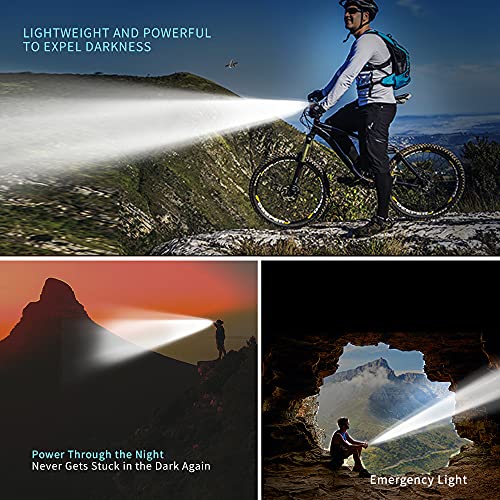 Bike Light Runtime 10+ Hours,1000 Lumen Rechargeable Bike Headlight,5 Light Modes Powerful Waterproof Bicycle Light,Easy To Mount Fits All Bicycles, Mountain, Road #TOP3