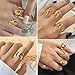 Gold Initial A Rings for Women, GoldChic Jewelry Letter Adjustable Ring Womens Statement Rings for Party, Women’s Alphabet Ring Name Jewelry