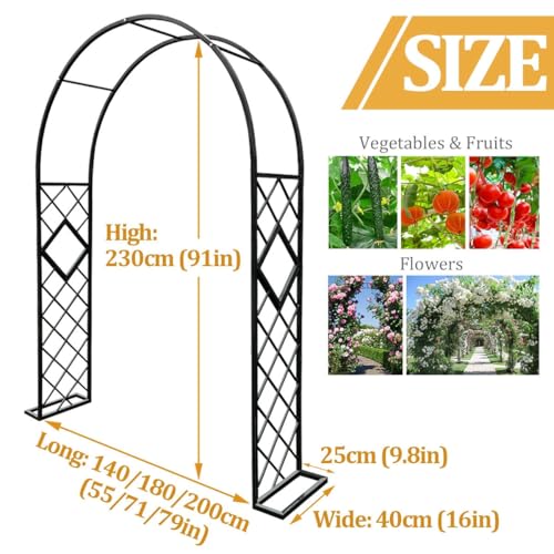 Arche de mariage blanche de 2,3 m de haut pour décor de fête - 8