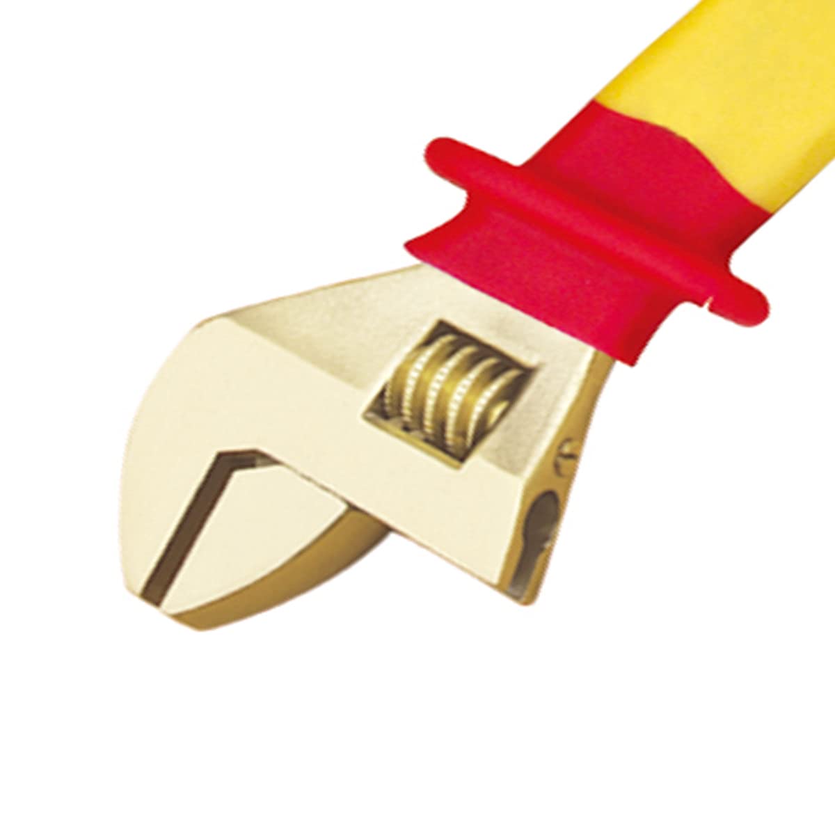 WEDO Llave ajustable de 12 pulgadas de longitud, aislada sin chispas, llave ajustable VDE 1000 V, bronce de aluminio, estándar DIN, apertura máxima de 21 mm