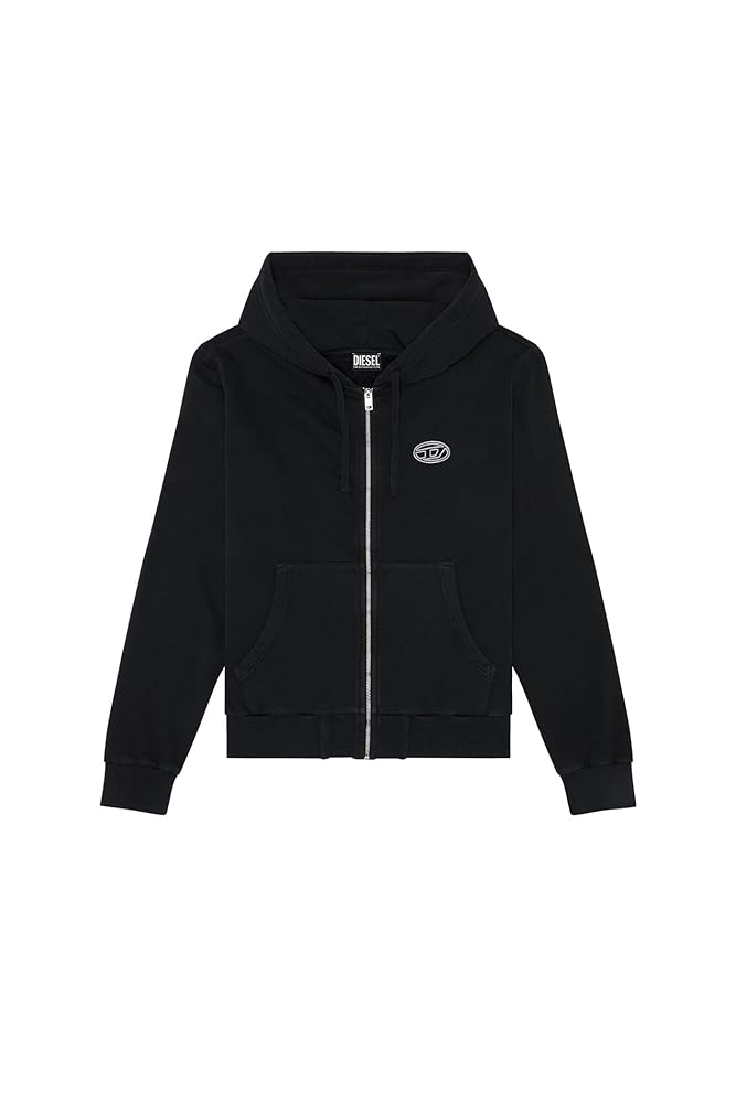 DIESEL ブラックパーカー フロントジッパー Diesel Kids ジップアップ パーカー | ブラック | FARFETCH JP