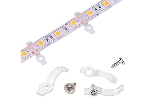 100 Pack Premium LED Strip Light Clips for 100% Secure and Effortless LED Lighting Mounting
