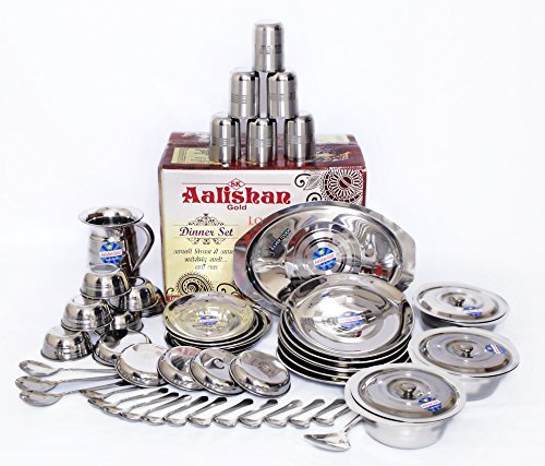 Vpsk Alishan Stainless Steel 51 Pcs Heavy Guage Dinner Set