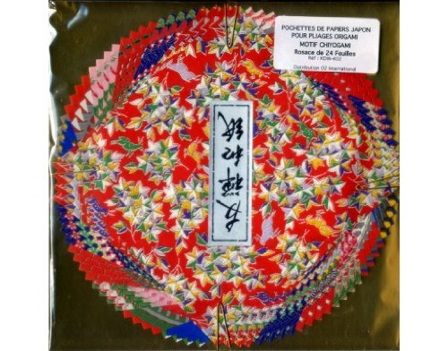 Papiers Japon pour pliages Origami Chiyogami : assortiment feuilles motifs japonais scrapbooking