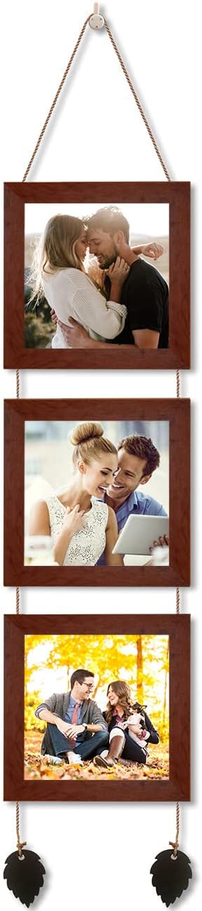 Art StreetPhoto Frame For Wall Decor Hanging Picture Frame For Home and Office Decoration, Valentine Day Gift (Brown, Set Of 4) - 5x5 Inches