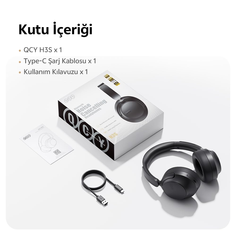 H3S 6.0 Auriculares Bluetooth Anc Hi-res Ldac Dual Driver Auriculares 7 Mics Inteligencia Artificial Escuchar 102 Horas (blanco)