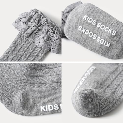Toddler Boy Girl Knee High Ruffle Socks for Girls Infant Baby Grip Non Slip Cute Cotton Long Socks Stocking Stuffers2
