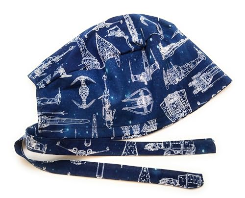 Scrub Hat Science Fiction Spaceships SciFi Movies Fun Cotton Fabric Cap Do-Rag Multi Color
