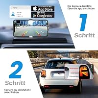 GREENAUTO WiFi Rückfahrkamera, HD 1080P 5G WLAN Rückfahrkamera für iPhone iPad Android Phone Pad mit 170° Weitwinkel Sternenlicht Nachtsicht IP69K Wasserdicht，Einparkhilfe Kabellos für Auto,Van,SUV – Ansicht 2