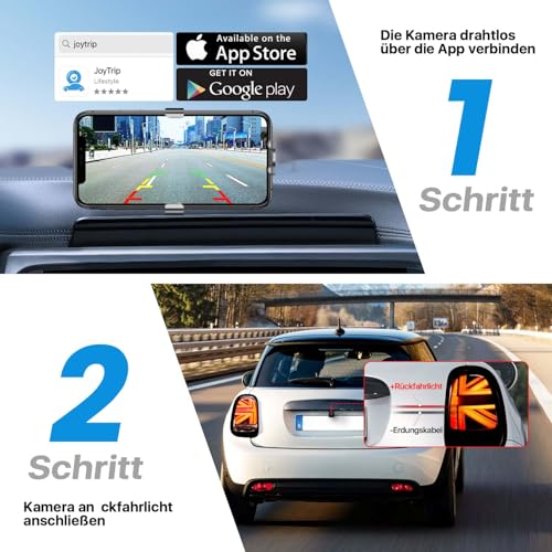 GREENAUTO WiFi Rückfahrkamera, HD 1080P 5G WLAN Rückfahrkamera für iPhone iPad Android Phone Pad mit 170° Weitwinkel Sternenlicht Nachtsicht IP69K Wasserdicht，Einparkhilfe Kabellos für Auto,Van,SUV
