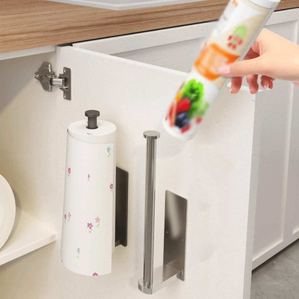 Facile Porta Asciugamani da Parete portasciugamani in Acciaio Inox Supporto Carta in Acciaio Inox Distributore di Tessuto Senza punzoni for la Cucina Cling Storage Dispenser di fazzoletti