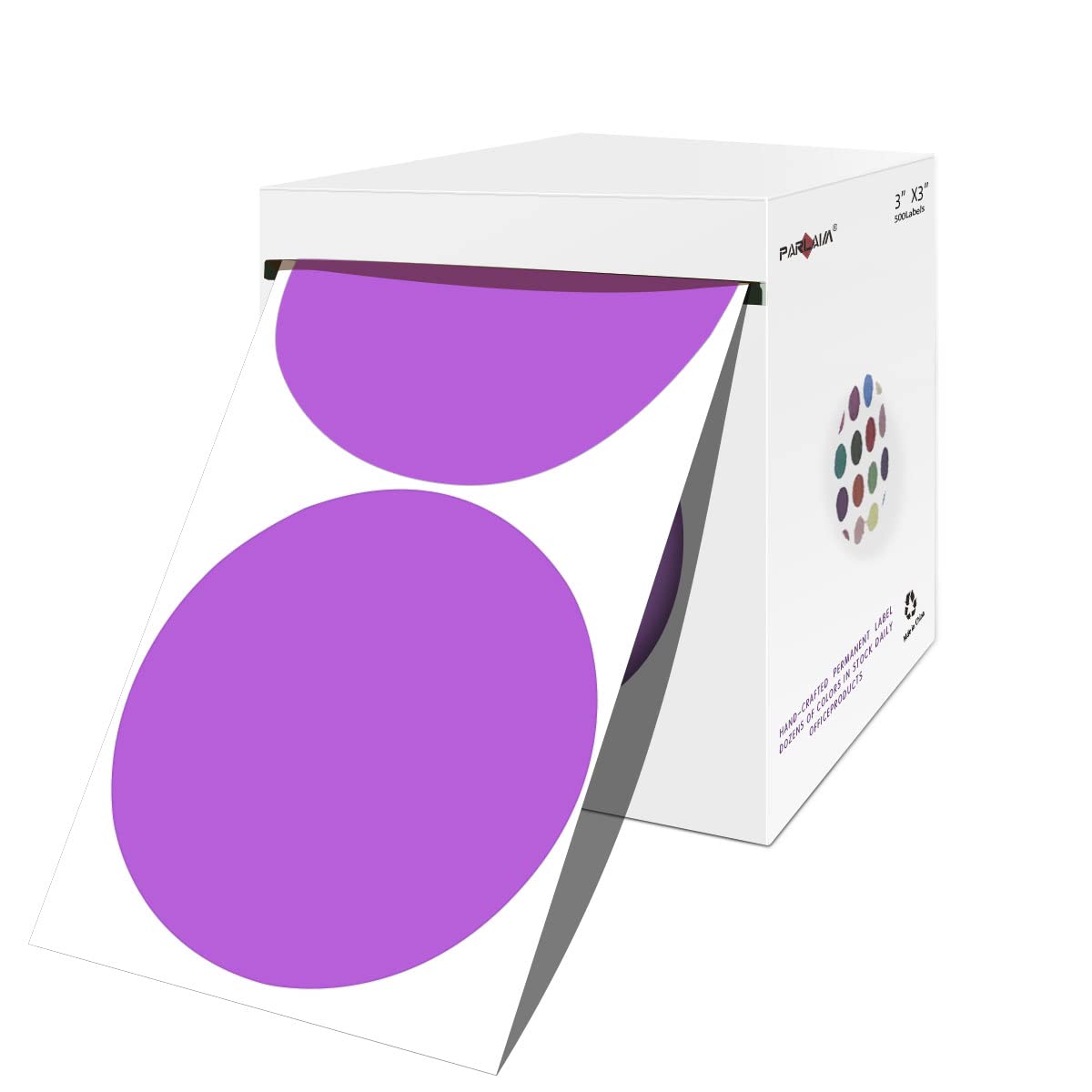 Photo 1 of PARLAIM 3 Inch Purple Color-Code Dot Stickers