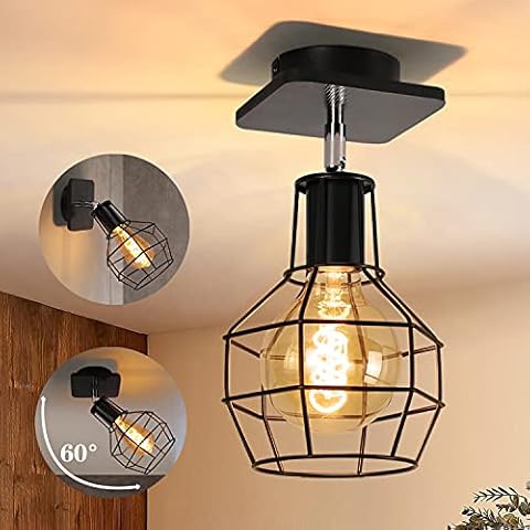 ZMH Deckenlampe Vintage Deckenleuchte Retro - Deckenstrahler E27 Industrial Metall Flurlampe Schwenkbar Skandinavisch Deckenspot für Flur Treppenhaus Gang Esszimmer Küche Schlafzimmer Wohnzimmer Cover