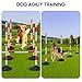 Oulores Soccer Agility Poles,Adjustable Height Hurdles,6PCS Soccer Training Poles with Rubber Base, Detachable Soccer Agility Training Equipment,Dog Agility Hurdle Cone Set Backyard Set （Red-White）