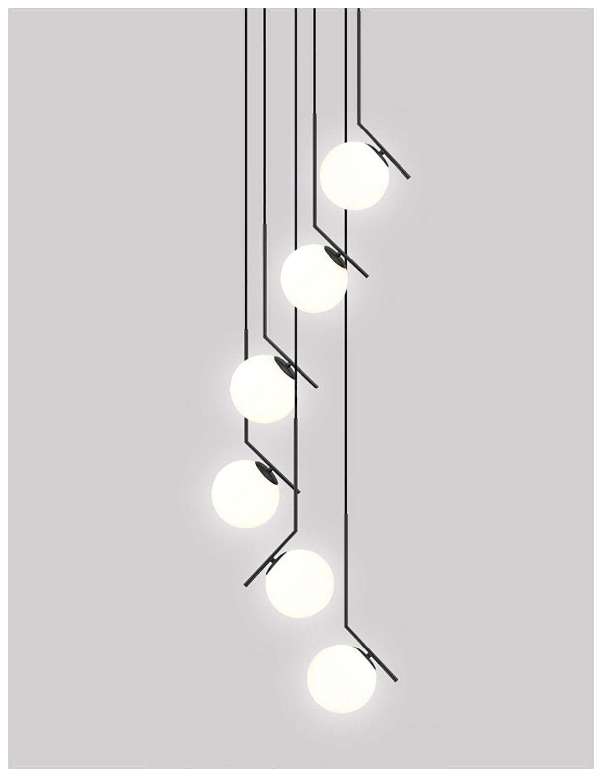 Lustre de luxe en spirale pour salon chic et hall d'hôtel design E27