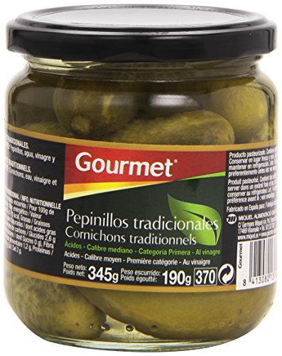 Gourmet - Pepinillos tradicionales - Al vinagre - 345 g