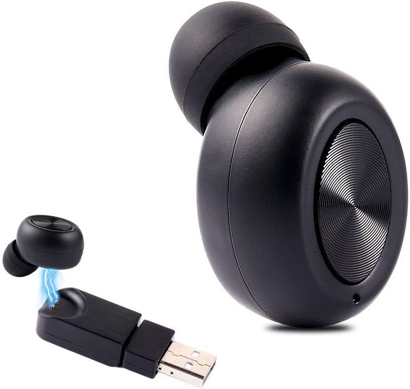 Single Bluetooth Headsets,Mini Bluetooth Earbuds Invisible Bluetooth Headphones with Built-in Mic,Sports Noise Cancelling in-Ear Earphone Car Headset Fit for iPhone Samsung and Other Android Phones