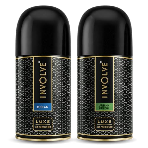 Image of Involve Luxe Combo - Ocean & Urban Fresh - Pack 2 | Automatic Room Fresheners Refill | 2200 Sprays Guaranteed | Lasts up to 60 Days (225ml * 2) | Automatic Home Fresheners | Long Lasting Fragrance