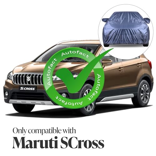 Image of Autofact Premium Car Cover for SCross | All Weather Water-Resistant Full Body Car Cover | Light-Weight Triple-Stitched Outdoor Shield with UV Protection, Dustproof & Heat-Resistant