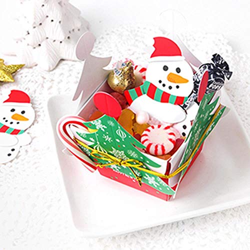 SHANGHAIXIAOTONG 50Pz Babbo Natale Pinguino Lecca-Lecca Cartolina di Natale Lecca-Lecca-Zucchero-Decorazioni Natalizie Regalo per la casa, C
