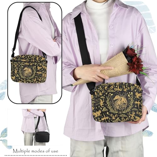 TOBGBE The 13 T of Glass Gifts M Blackbeak Crossbody Bag Fantastic Reader Bookish Gift T of Glass Series Inspired Shoulder3