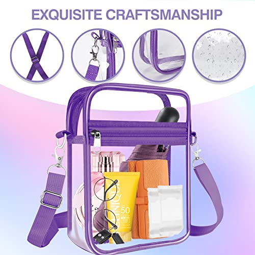 Image of Clear Bag Stadium Approved,Clear Crossbody Purse Bag, with Adjustable Shoulder Strap for Women, With front pocket