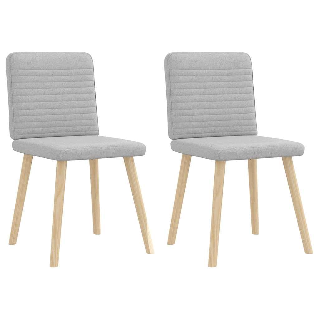 Lot de 2 chaises de salle à manger en tissu gris nuage avec dossier ergonomique, structure stable en bois et métal, rembourrage confortable, moderne, polyvalent, pour cuisine, salon, bureau