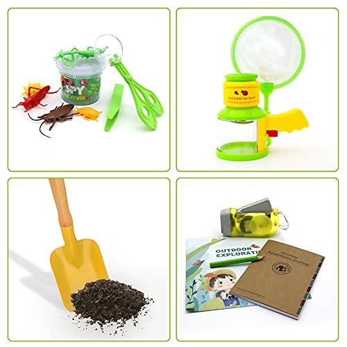 Jvjq Kids Explorer Kit - 16 Pcs Outdoor Exploration Kit Bug Catcher Kit For Kids Camping Toys Outdoor Explorer Kit For Kids With Magnifying Glass Educational Gift For Boys & Girls Age 3-12 Year Old #TOP4