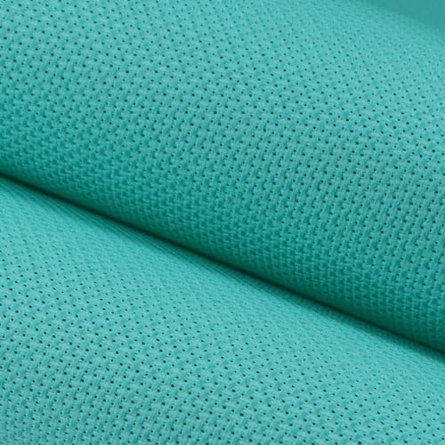 Image of KCS 6 pc of 12 inch x 18 inch (30cmx45cm) 14CT Counted Cotton Aida Cloth Cross Stitch Fabric (Royal Blue+Sea Green)