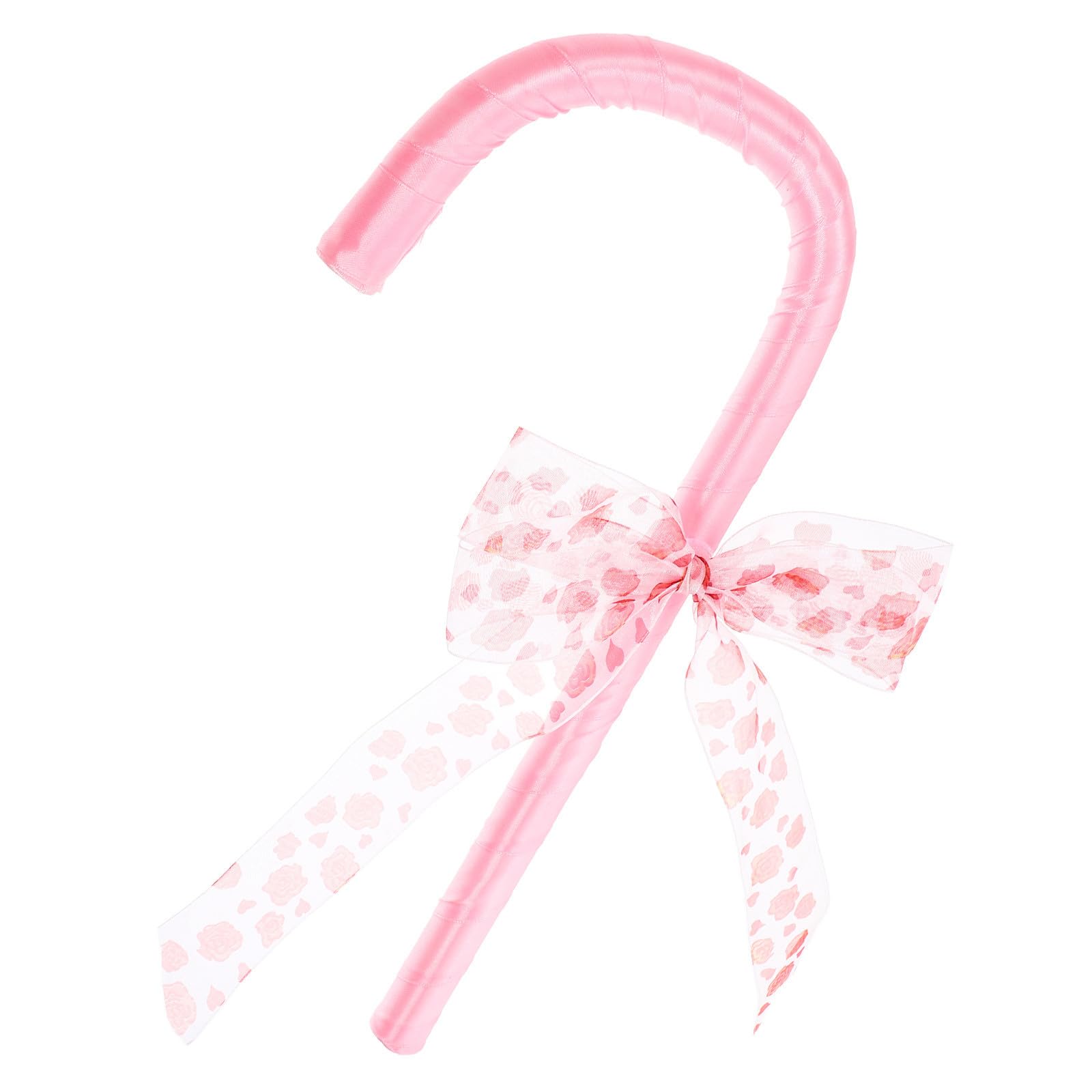 Healvian 4 Pezzi Bastoncino Decorativo con Fiocco Rosa in Plastica e Stoffa