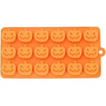 Silicone Moulds Halloween Pumpkin Baking Mould Halloween Silicone Mould 18 Cavity Silicone Halloween Cake Mould for Baking Cheesecake Mousse Chocolate Ice Cubes Pack of 1 bronze