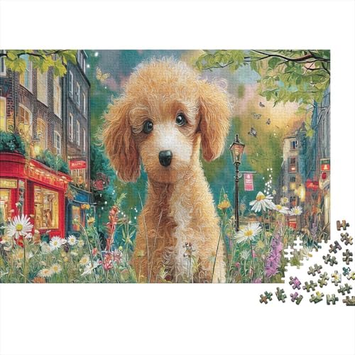 Puzzle de poodle de 1000 piezas: el juego difícil ideal para la relajación de adultos