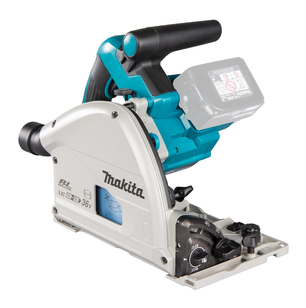 Makita DSP 600 Tauchsäge 2 Akku 5 Ah und Ladegerät im Makpac + Führungsschiene