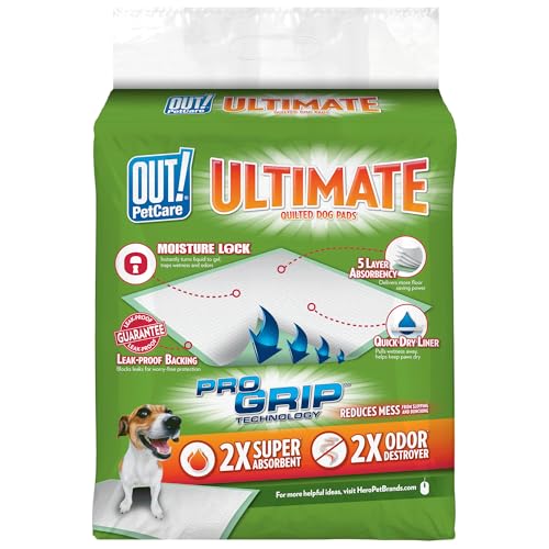 OUT! Ultimate Pro-Grip Dog and Puppy Pads, Regular - 50-Count