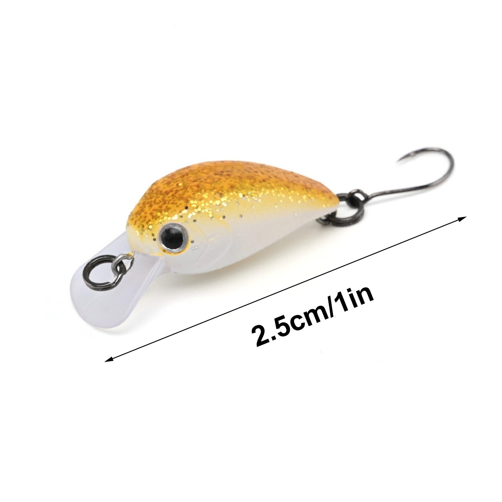 Crankbait Realista de Labio Cuadrado: Señuelo Duro de Un Solo Anzuelo, Adecuado for Truchas y Lubinas