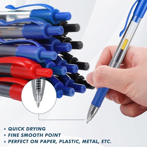 Jetec 500 bolígrafos retráctiles Premium punta fina 0.7mm miniatura 3