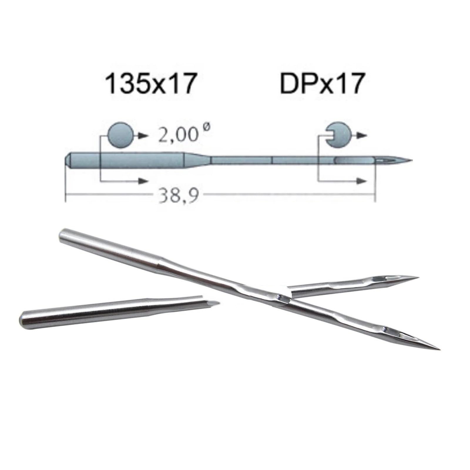 100 135X17 DPX17 SY3355 for Agujas de máquina pie industrial for caminar(18(110))