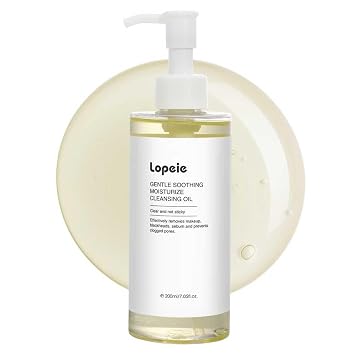 Lopeie Cleansing Oil 200ml / 7.05 fl. oz Deep Pore Makeup Remover, Gentle Emulsifying Facial Cleanser, Removes Waterproof Makeup & Sunscreen, Hydrating & Non-Greasy, Suitable for All Skin Types