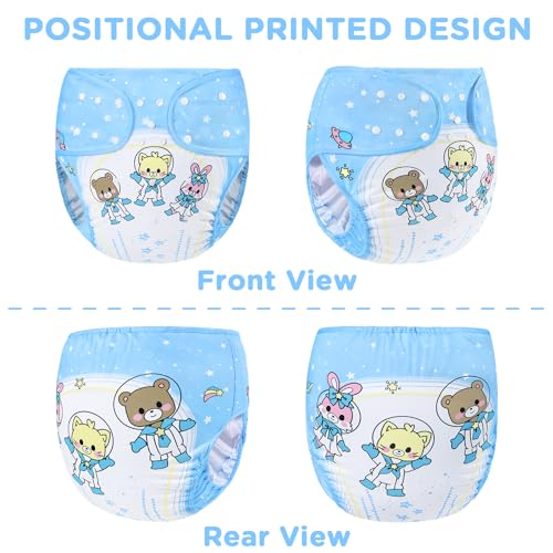Image of Littleforbig Washable Adjustable Reusable Waterproof Cloth Adult Diaper Wrap Cover One Size - Astro Babies