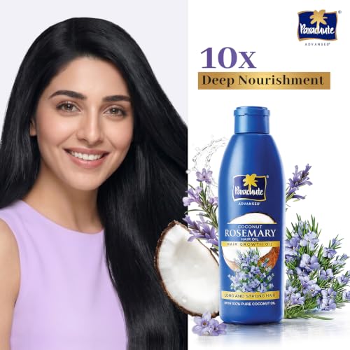Image of Parachute Advansed Rosemary - Long and Strong Hair Oil | With Pure Coconut Oil | Nourishment for Growth & Strength 170ml