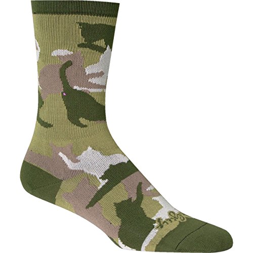 SockGuy, Men's Crew Cuff Socks - Large/X-Large, Catmo